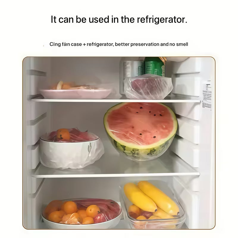 Disposable Food Cover Pack – Elastic Plate & Bowl Covers (Pack of 100 pcs)