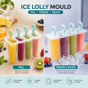 Ice Lolly Mould Set – Homemade Popsicle Maker | Fill, Freeze & Enjoy – close-up detail