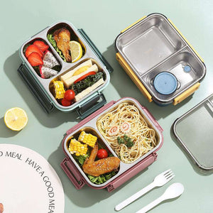 Kids Lunch Box 304 Stainless Steel Bento Food Container with Compartments