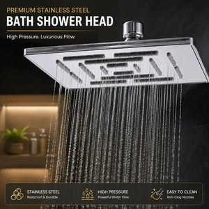 Premium Stainless Steel Bath Shower Head – High Pressure Handheld Shower