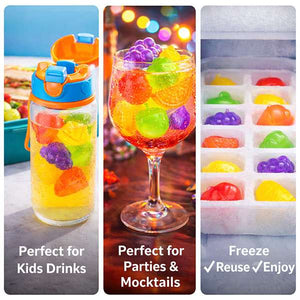 Reusable Fruit-Shaped Ice Cubes Set