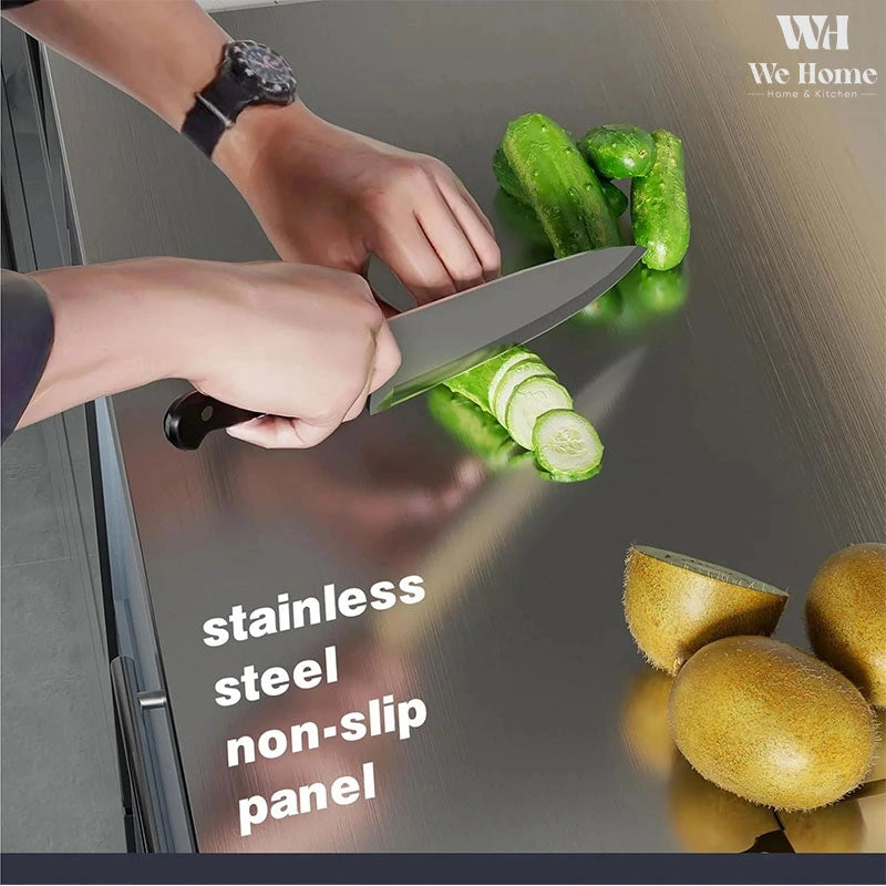 Stainless Steel Cutting Board for Meat, Fruits, Vegetables, Bread, and Baking