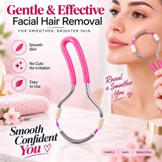 Safe Handheld Spring Roller Facial Hair Remover – Women’s Facial Epilator