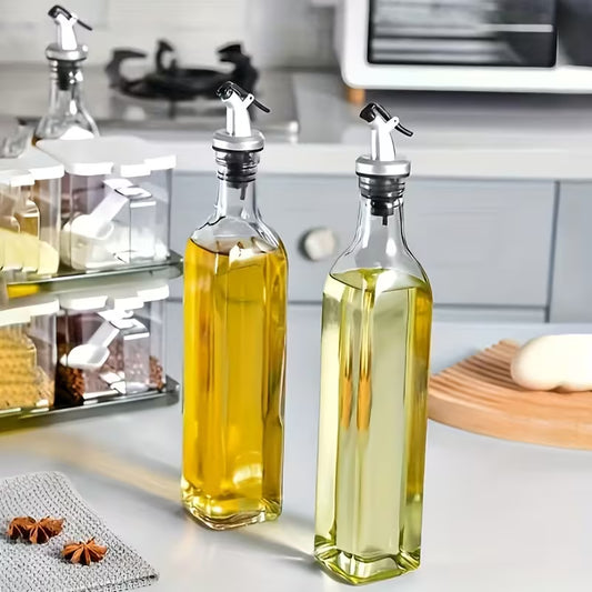 2-Pack Premium Glass Oil & Vinegar Dispenser Bottles
