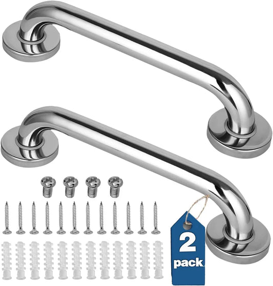 2 Pack Stainless Steel Grab Bar – Heavy Duty Bathroom Safety Grip Handle