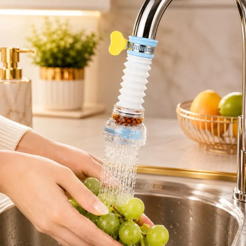 360° Flexible Water Saving Faucet Extender with Filter Aerator – side view