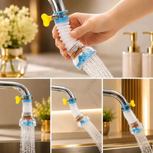 360° Flexible Water Saving Faucet Extender with Filter Aerator – close-up detail