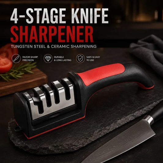 4 Stage Knife Sharpener Tungsten Steel Ceramic Sharpening Tool