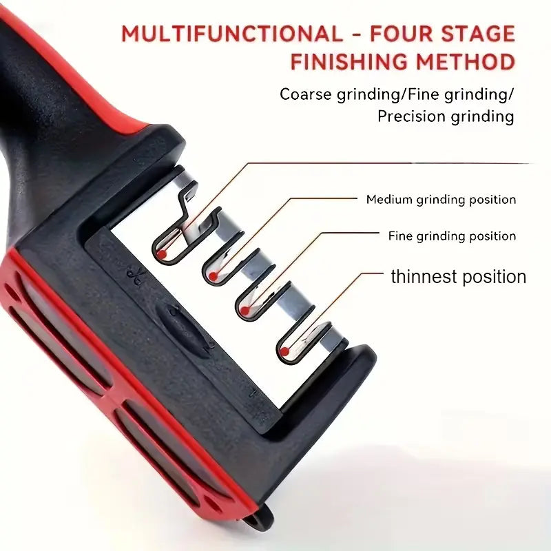 4 Stage Knife Sharpener Tungsten Steel Ceramic Sharpening Tool