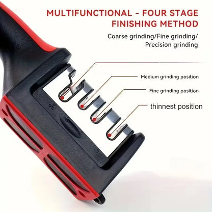 4 Stage Knife Sharpener Tungsten Steel Ceramic Sharpening Tool