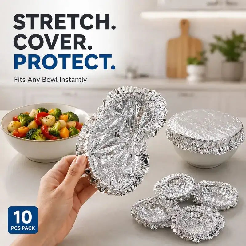 Reusable Aluminum Foil Food Cover Heat Insulation Food Preservation Cover for Kitchen Use
