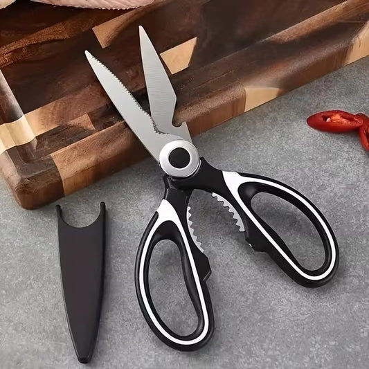 5 in 1 Multi Functional Kitchen Scissors Stainless Steel Heavy Duty Food Shears