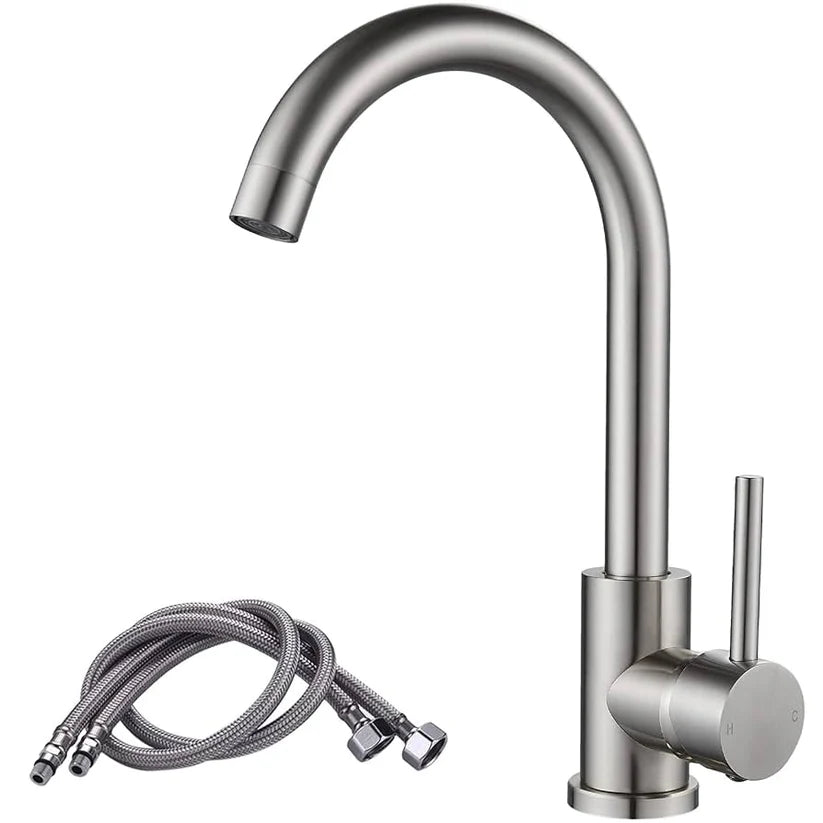 Premium Stainless Steel 360° Swivel Kitchen & Bathroom Mixer Tap – Single Lever Sink Faucet