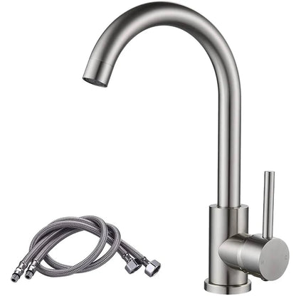 Premium Stainless Steel 360° Swivel Kitchen & Bathroom Mixer Tap – Single Lever Sink Faucet
