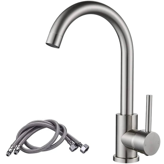 Premium Stainless Steel 360° Swivel Kitchen & Bathroom Mixer Tap – Single Lever Sink Faucet