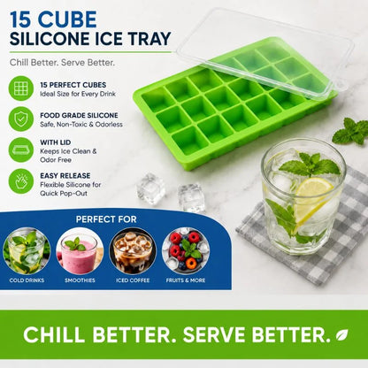 Reusable Ice Cubes Silicone Set – Food Grade Drink Cooling Cubes