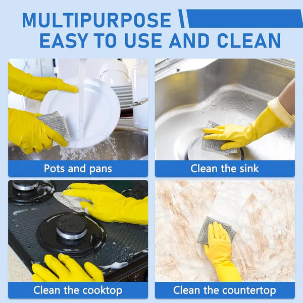 Wired Cleaning Cloth – Heavy Duty Scrub Pad for Kitchen & Home | 10pcs