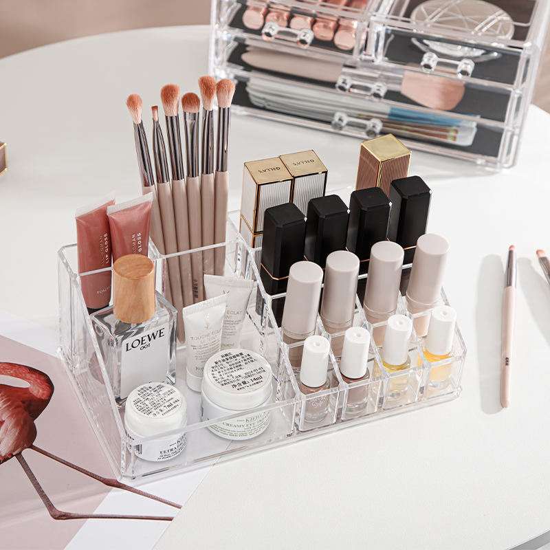 Acrylic Makeup Organizer Drawer Storage Box Multi Layer Cosmetic Organizer with Cover