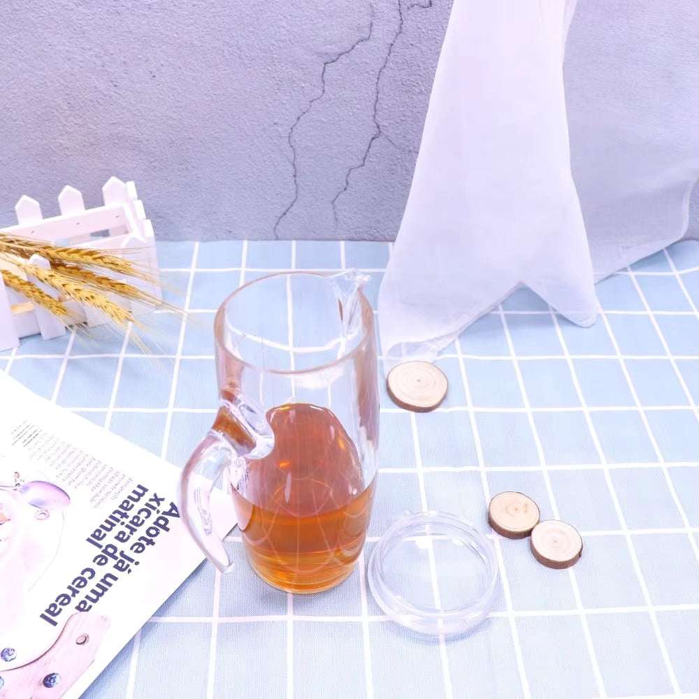 Acrylic Oil Dispenser Bottle with Lid Kitchen Oil Pouring Jug 450ml