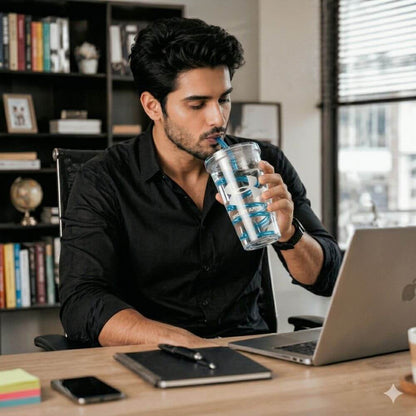 Aesthetic Travel Tumbler with Straw | Durable Reusable Cup for Kids & Adults | Leak-Resistant Drink Cup