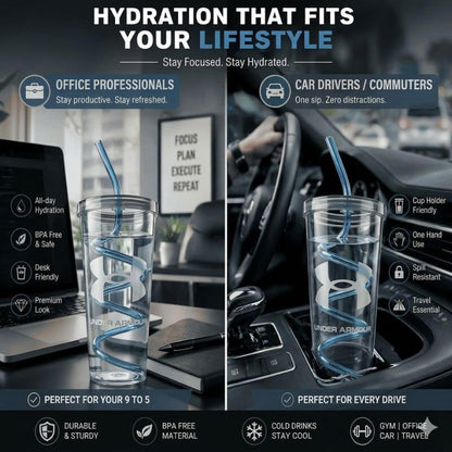 Aesthetic Travel Tumbler with Straw | Durable Reusable Cup for Kids & Adults | Leak-Resistant Drink Cup