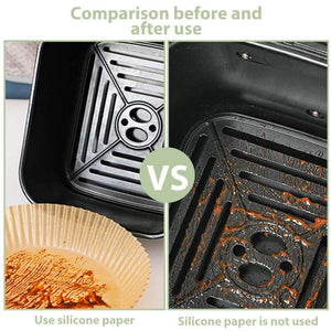 Air Fryer Disposable Paper Liners – Non-Stick Baking Parchment 50 PCS (Heat Resistant)