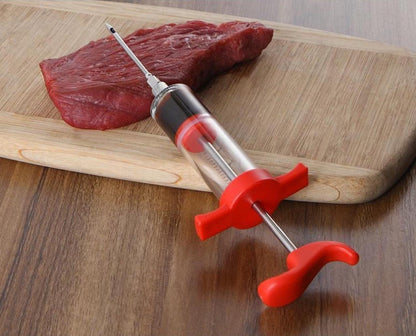 BBQ Meat Injector Syringe Marinade Injector Tool Turkey Chicken Flavor Injector for BBQ Cooking