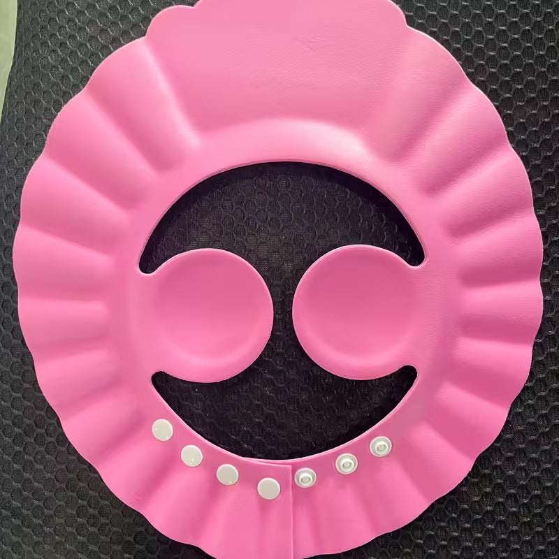 Baby Shower Cap with Ear Protection Adjustable Waterproof Shampoo Hat for Kids Bath Time