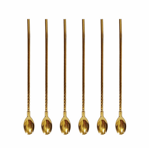 Bar Spoon Set Long Handle Cocktail Mixing Spoon Premium Stainless Steel Bartender Tool for Home Bar