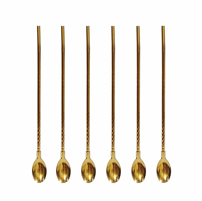 Bar Spoon Set Long Handle Cocktail Mixing Spoon Premium Stainless Steel Bartender Tool for Home Bar