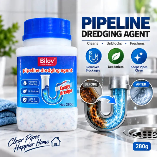 Pipeline Dredging Agent Powerful Drain Pipe Cleaner and Blockage Remover for Kitchen Sink, Bathroom Drain, Wash Basin and Clogged Household Pipes