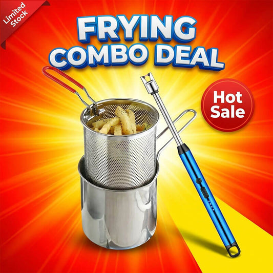 Deep Fryer Pot + Electric Lighter Combo – Smart Frying Bundle