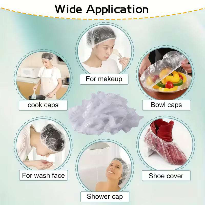 Disposable Food Cover Pack – Elastic Plate & Bowl Covers (Pack of 100 pcs)