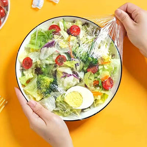 Disposable Food Cover Pack – Elastic Plate & Bowl Covers (Pack of 100 pcs)