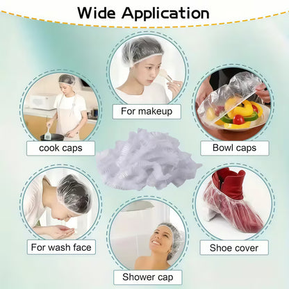 Disposable Food Cover Pack – Elastic Plate & Bowl Covers (Pack of 100 pcs)