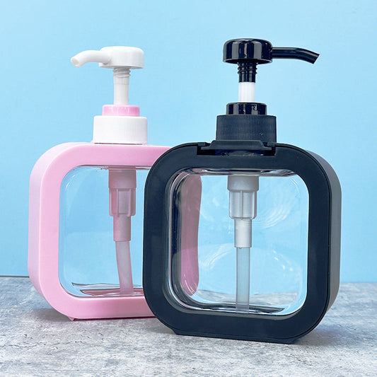 Empty Lotion Pump Bottle Square Plastic Shampoo Body Wash Dispenser