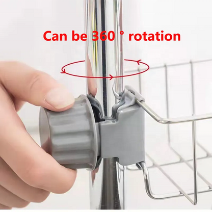 Faucet-Mounted Sink Organizer Rack – Sponge & Scrubber Holder