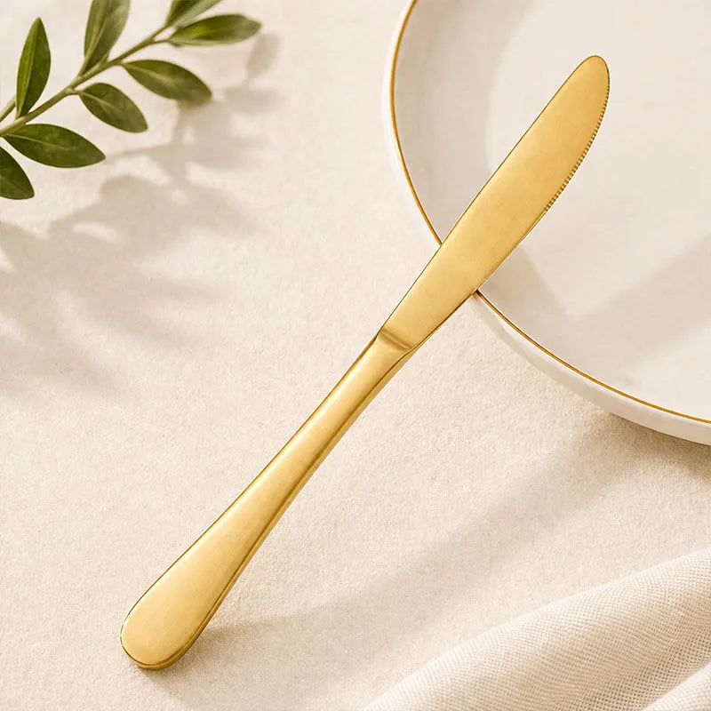 Gold Butter Knife – Premium Stainless Steel Spreader (1 Piece)