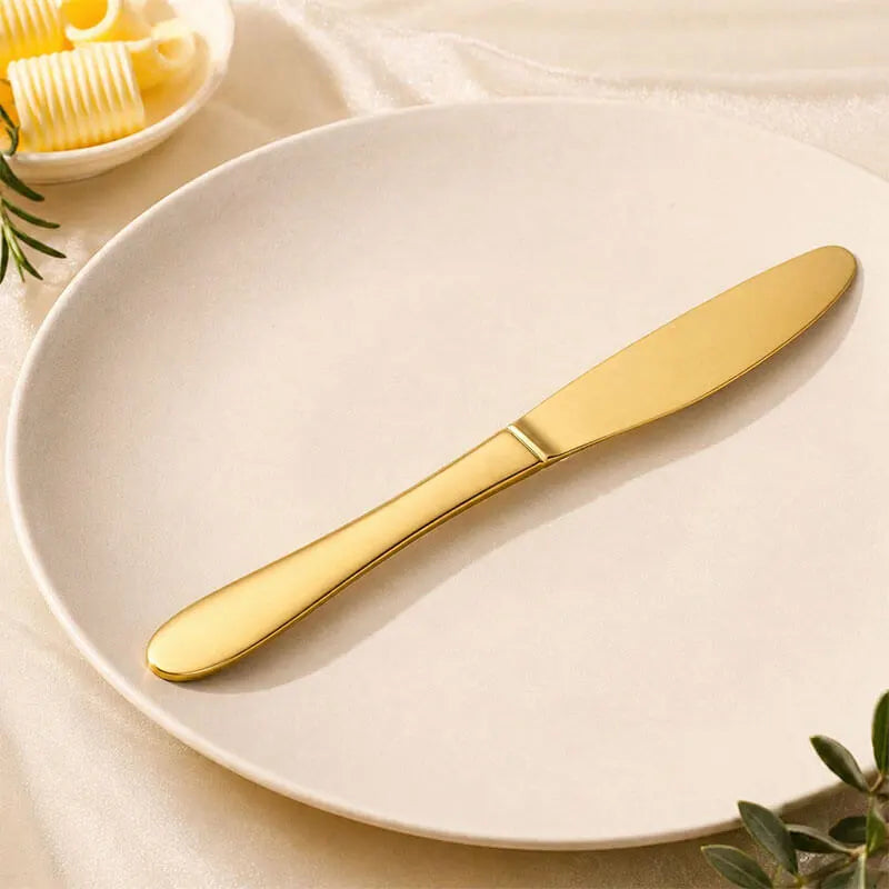 Gold Butter Knife – Premium Stainless Steel Spreader (1 Piece)