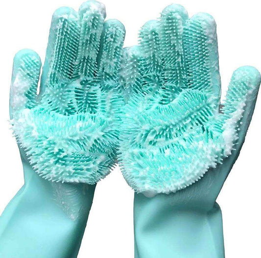 Silicone Scrubbing Gloves – Multi-Purpose Cleaning & Washing Gloves