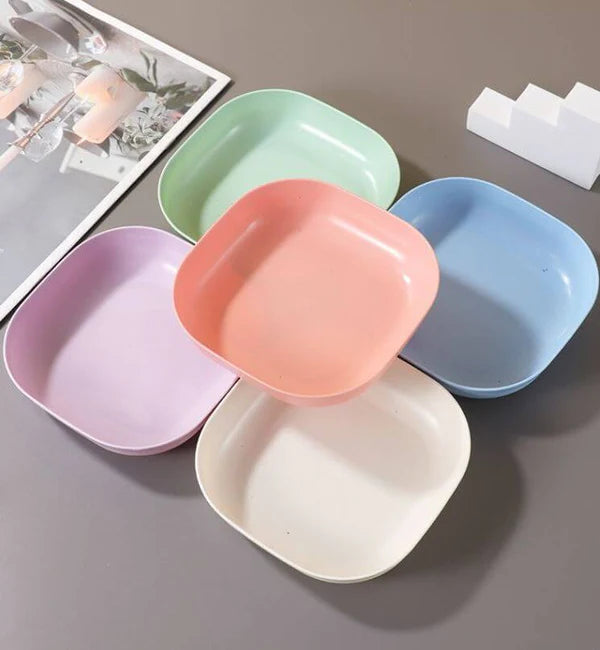 10Pcs Modern Dinner Plates Set with Stand – Lightweight, Stylish & Durable