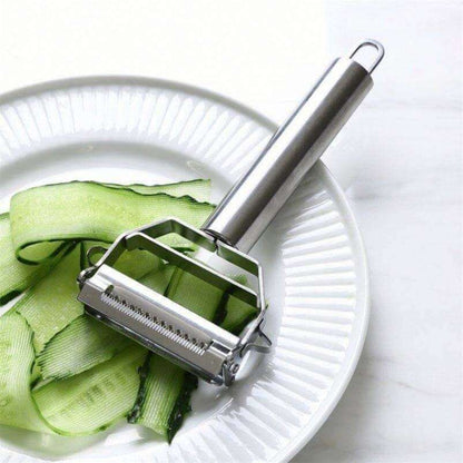 2-in-1 Stainless Steel Vegetable Peeler – Peeling & Julienne Cutter