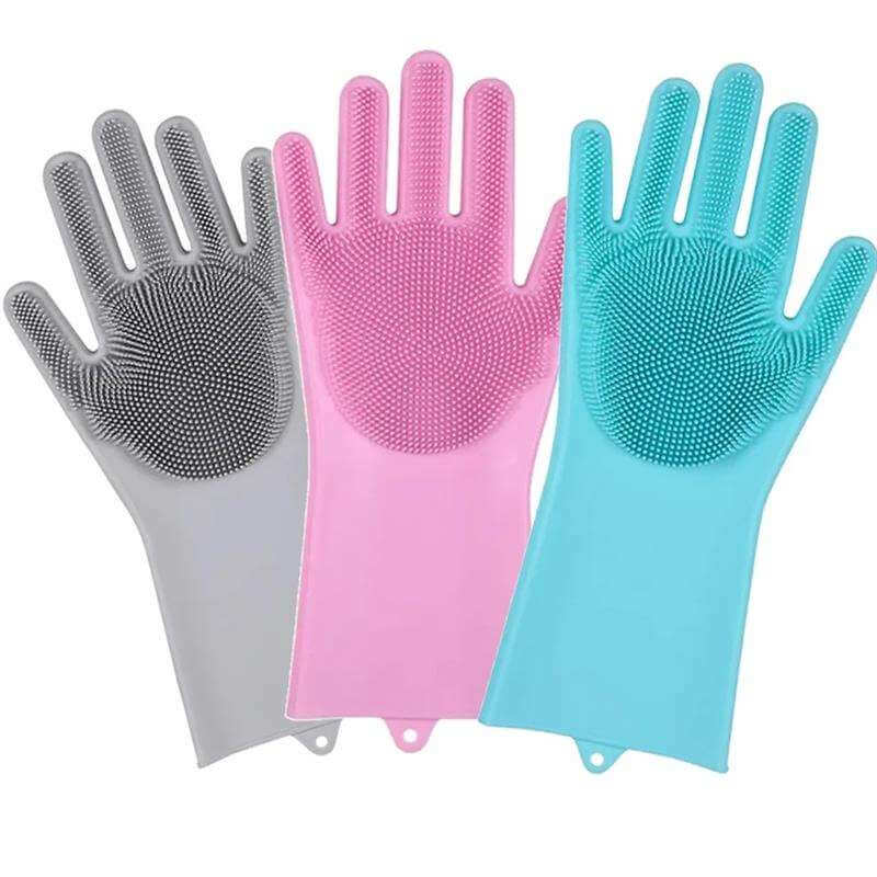 3 in 1 Kitchen Cleaning Bundle Sink Organizer Gloves & Cleaning Cloth Set