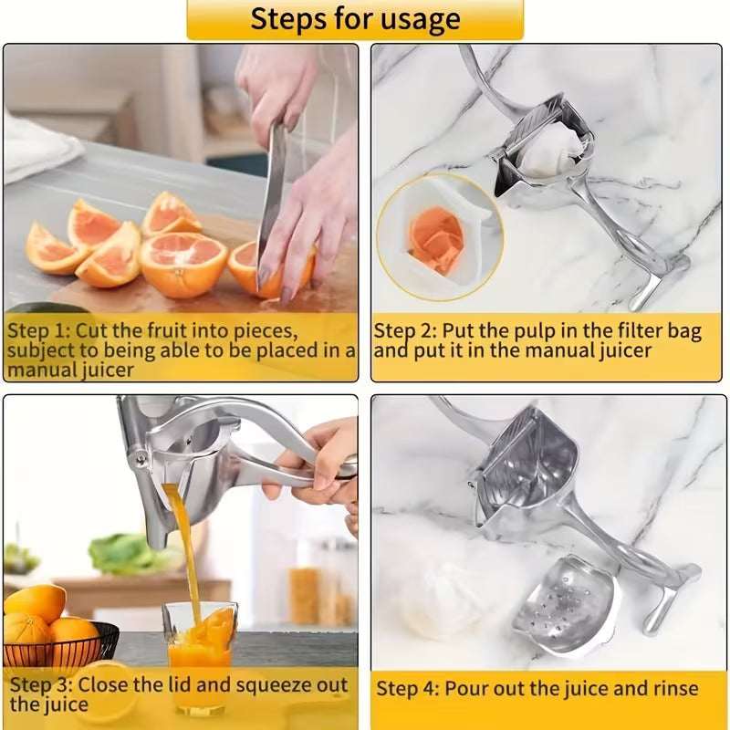 Heavy Duty Manual Lemon Juicer Powerful Hand Press Citrus Fruit Squeezer
