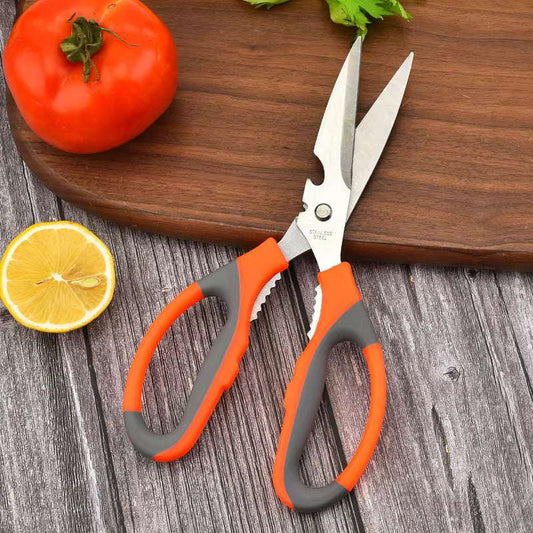 Heavy Duty Stainless Steel Kitchen Scissors – Multipurpose Kitchen Shears with Bottle Opener & Nut Cracker