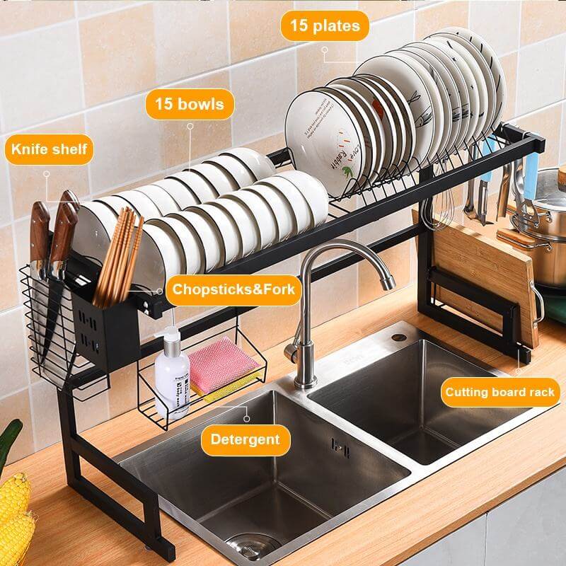 Kitchen Storage Shelf Over The Sink – Multi-Layer Dish Drying & Organizer Rack