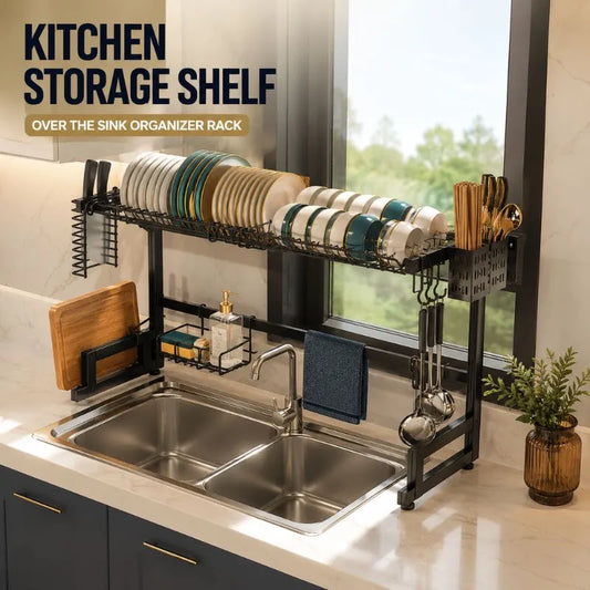 Kitchen Storage Shelf Over The Sink – Multi-Layer Dish Drying & Organizer Rack