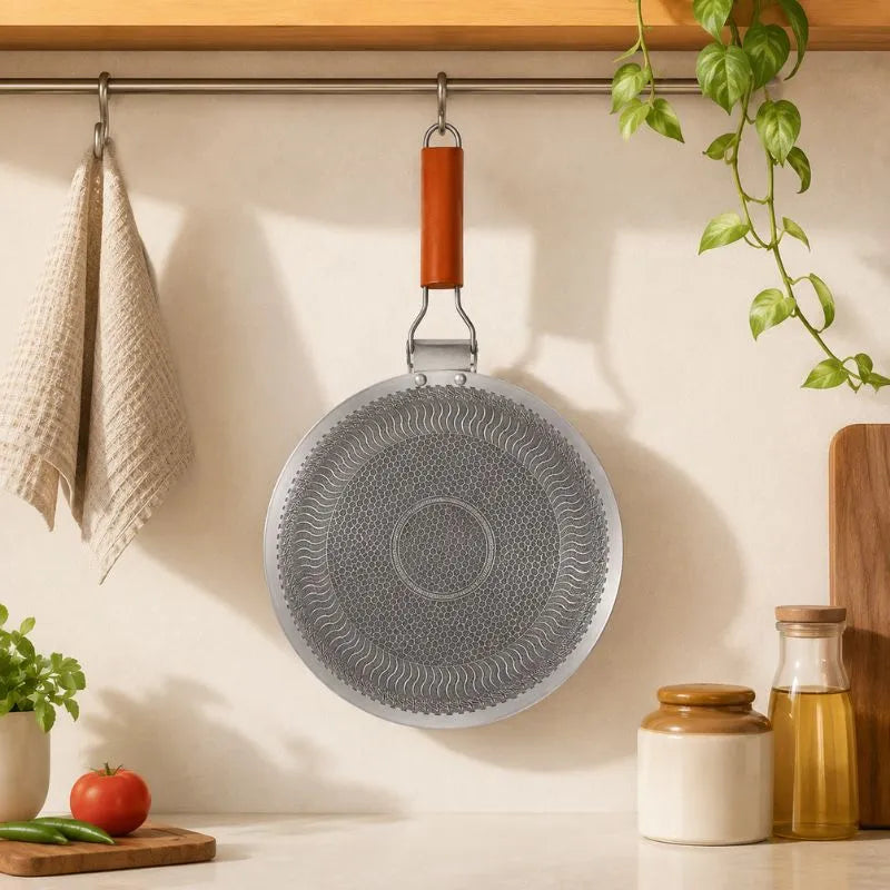 Laser Coated Non-Stick Tawa – Foldable Handle