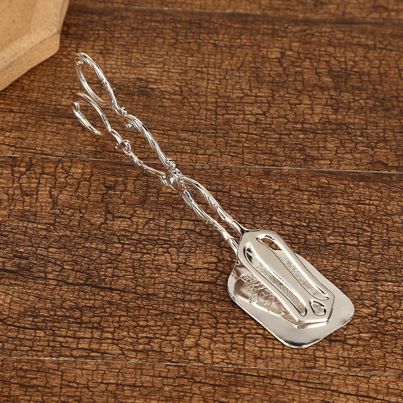 Luxury Cake Tongs Stainless Steel Serving Tong Elegant Dessert Pastry Server