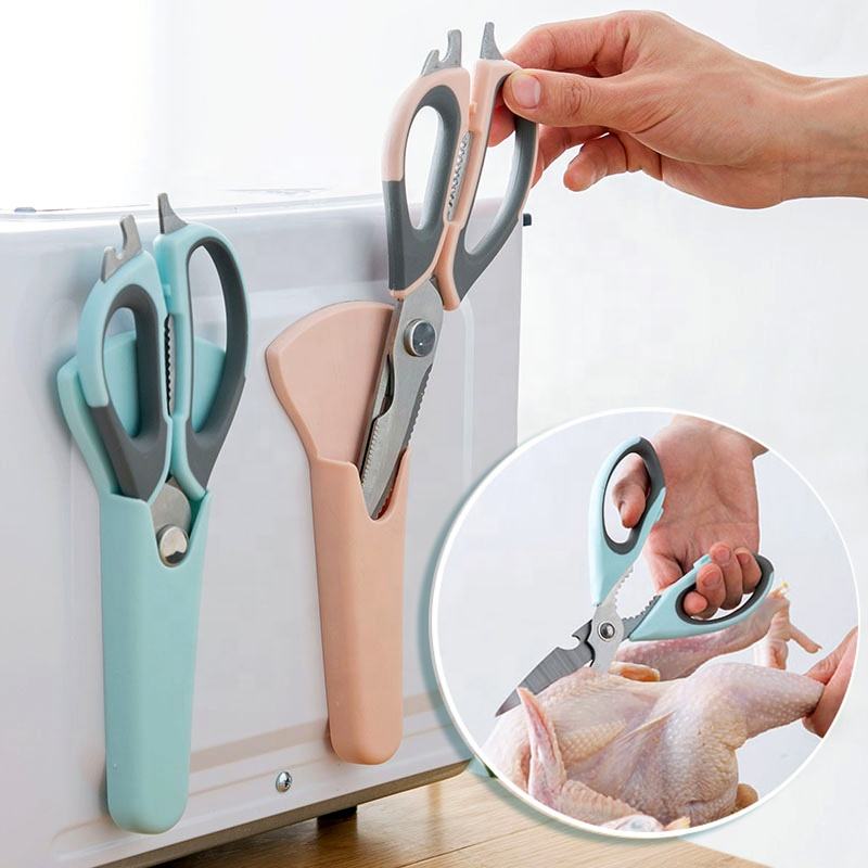 Magnetic Kitchen Bone Scissors with Stand – Heavy-Duty Multipurpose Food Shears